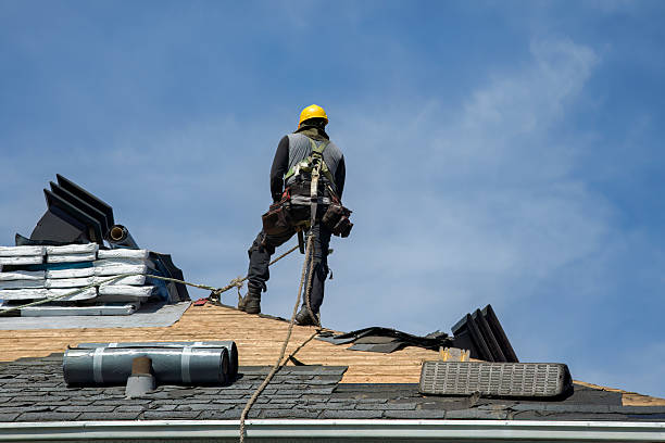 Professional Roof Installation technician working in Dresden, NY